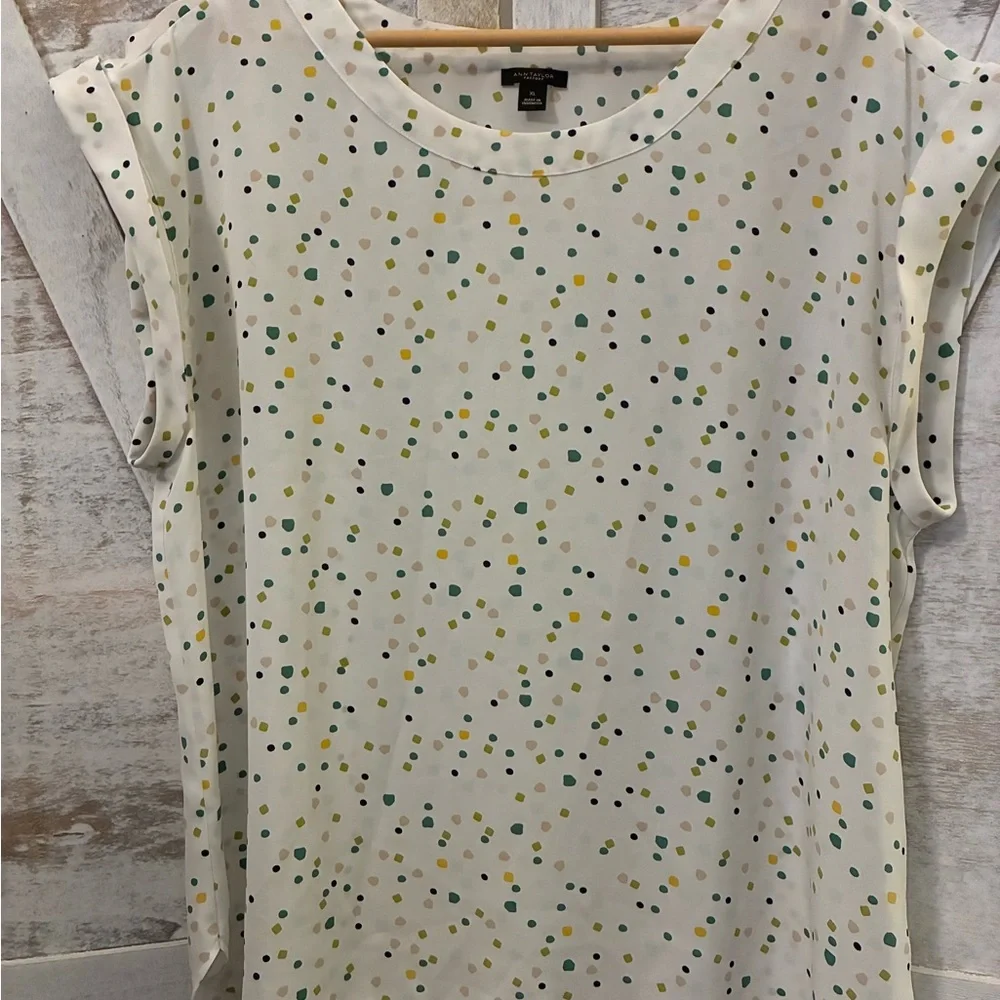 Ann Taylor Multicolor Dot Blouse - Picture 1 of 4